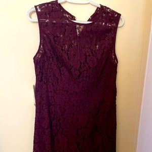 Lace burgundy dress